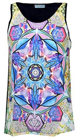 GURU SHOP Psytrance Tank Top, Männer Top, Herren, Universum, Synthetisch, Size:Large von GURU SHOP