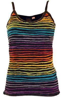 GURU SHOP Stonewash Goa Top, Style Hippie Top, Regenbogen 13, Baumwolle, Size:S/M (36) von GURU SHOP