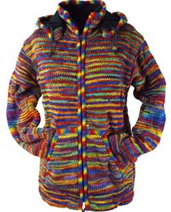 GURU SHOP Strickjacke Wolljacke Nepaljacke, Modell 12, Wolle, Size:S von GURU SHOP