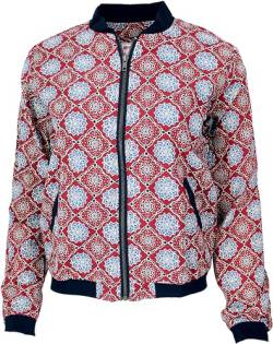 GURU SHOP Style Bomberjacke aus Baumwolle, Rot/blau, Synthetisch, Size:XL (42) von GURU SHOP