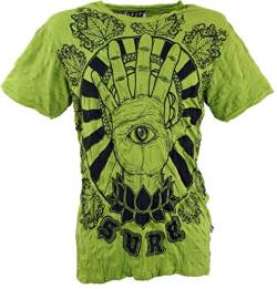 GURU SHOP Sure Herren T-Shirt Magic Eye, Lemon, Baumwolle, Size:XL von GURU SHOP