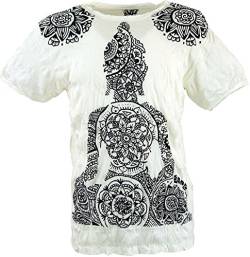 GURU SHOP Sure Herren T-Shirt Mandala, Weiß, Baumwolle, Size:M von GURU SHOP