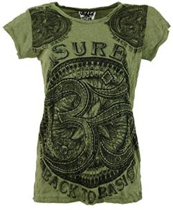 GURU SHOP Sure T-Shirt OM, Olive, Baumwolle, Size:S (36) von GURU SHOP