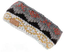 GURU SHOP Warmes Stirnband aus Wolle, Gestrickte Ohrenwärmer aus Nepal, Herren/Damen, Grau/bunt, Size:One Size von GURU SHOP