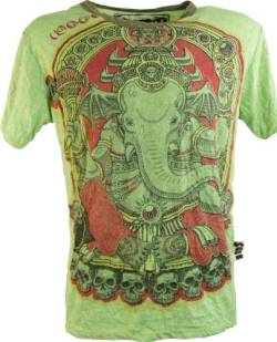 GURU SHOP Weed T-Shirt, Ganesh Grün, Baumwolle, Size:M von GURU SHOP