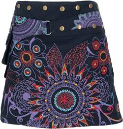 GURU SHOP Wickelrock, Kurzer Goa Rock, Cacheur, Minirock, Damen, Schwarz/lila, Baumwolle, Size:40 von GURU SHOP