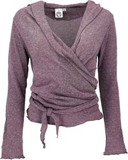 GURU SHOP Wickelshirt, Baumwollstrick Pullover, Wickeljacke, Altrosa, Baumwolle, Size:M (38) von GURU SHOP