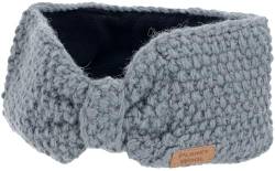 GURU SHOP Woll-Strick-Stirnband mit Knoten, Gestrickter Ohrenwärmer, Herren/Damen, Taubenblau, Wolle, Size:One Size von GURU SHOP