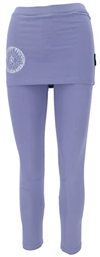 GURU SHOP Yoga-Hose, Leggings mit Minirock Bio BW Yogi, Taubenblau, Baumwolle, Size:L (40) von GURU SHOP