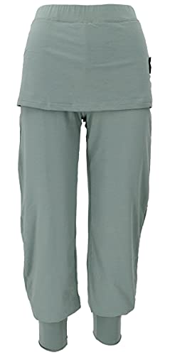GURU SHOP Yoga-Hose mit Minirock in Bio-Qualität, Aqua, Baumwolle, Size:M (38) von GURU SHOP