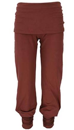 GURU SHOP Yoga-Hose mit Minirock in Bio-Qualität, Dattelbraun, Baumwolle, Size:L (40) von GURU SHOP