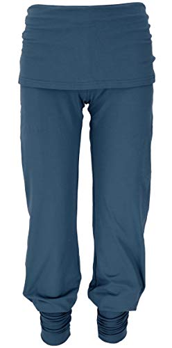 GURU SHOP Yoga-Hose mit Minirock in Bio-Qualität, Orion Blau, Baumwolle, Size:M (38) von GURU SHOP