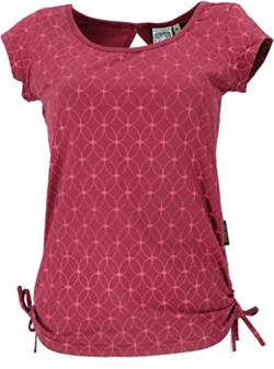 GURU SHOP Yoga -T-Shirt aus Bio-Baumwolle Flower of Life, Paprika, Size:L (38) von GURU SHOP