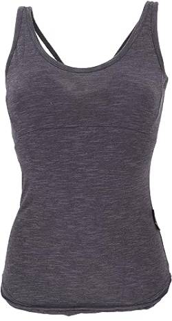 GURU SHOP Yoga-Top aus Bio-Baumwolle, Anthrazit, Size:L (38) von GURU SHOP