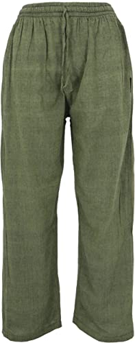 GURU SHOP Yogahose, Unisex Goa Baumwoll-Hose, Grün, Baumwolle, Size:XL (52) von GURU SHOP