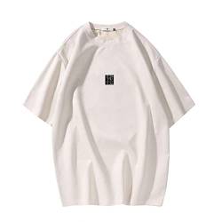 T Shirt Herren Streetwear Harajuku Japanisches Great Wave T-Shirt Kurzarm T-Shirt, T3408beige, S von GURUNVANI