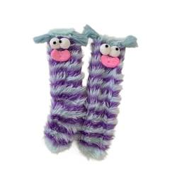 GUSHE Warm Cozy Fluffy Cartoon Monster Socks, Damen lustige Monster Socken, Flauschige Kuschel Socken, Wintersocken aus Korallenfleece, Warme Haussocken, Schlafsocken, Geschenke Weihnachtssocken (B) von GUSHE
