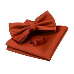 Gusleson 8 cm klassische Herren-Krawatte, einfarbig, in mehreren Farben, rust, L von GUSLESON