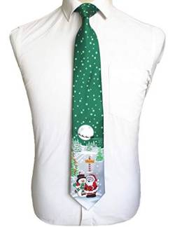 Gusleson Hochwertige Weihnachtskrawatte, 9 cm, weicher Weihnachtsmann-Schneemann, Krawatte, Festival-Krawatte, 5, Medium von GUSLESON