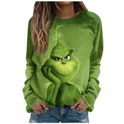 GUTOUWAN Black Friday Deals Kostüm Grinch Weihnachtspullover Damen Lustig Hoodie Decke Damen Oversize Pullover Damen Oversize Decke Hoodie Weihnachtspullover Damen Lang Hoodie Frauen Deckenhoody von GUTOUWAN