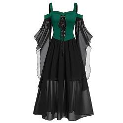 GUTOUWAN Maxikleid Damen Vintage Vintage Kleider Damen Vintage Kleidung Damen Halloween Kleider In Grossen Grössen Steampunk Damen Gothic Kleidung Damen Halloween Kostüm Damen Gothic Kleid Kleid von GUTOUWAN