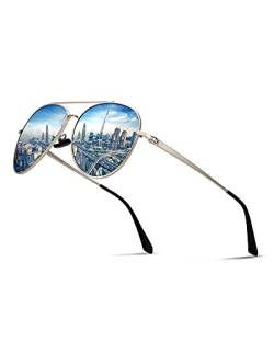 GUZTAG Pilotenbrille Polarisierte Sonnenbrille Herren Klassische Unisex Fliegerbrille UV400 Schutz G8259 von GUZTAG