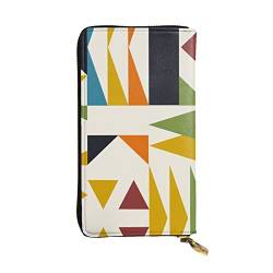 GWINDI Moderne Kunst Minimalistische Katze Männer Und Frauen Leder Brieftaschen Clutches Und Brieftaschen Weiches Leder Print Reißverschluss Multi Kartenfächer, Moderne Kunst Minimalismus, von GWINDI