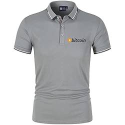 GXEBOPS Golf Poloshirt für Herren Bitcoin Service Kurzarm T-Shirts Lässiges T-Shirt Poloshirts Vermissen/A/L von GXEBOPS