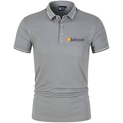 GXEBOPS Golf Poloshirt für Herren Bitcoin Service Kurzarm T-Shirts Lässiges T-Shirt Poloshirts Vermissen/A/XL von GXEBOPS