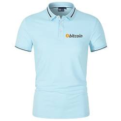 GXEBOPS Golf Poloshirt für Herren Bitcoin Service Kurzarm T-Shirts Lässiges T-Shirt Poloshirts Vermissen/D/L von GXEBOPS