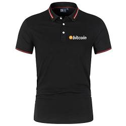 GXEBOPS Golf Poloshirt für Herren Bitcoin Service Kurzarm T-Shirts Lässiges T-Shirt Poloshirts Vermissen/F/XL von GXEBOPS