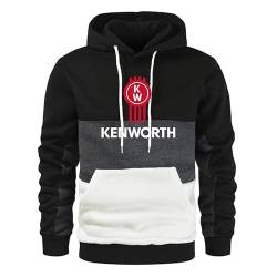 GXEBOPS Herren Hoodie Ken-wor.th Baumwolle Colorblock Lässige Sportbekleidung Langarm Damen Kapuzenjacke Cardigan/E/L von GXEBOPS