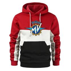 GXEBOPS Herren Hoodie MV_Agusta Baumwolle Colorblock Lässige Sportbekleidung Langarm Damen Kapuzenjacke Hoodies/B/L von GXEBOPS