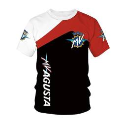 GXEBOPS Männer T-Shirt für MV_Agusta 3D-Druck T-Shirts Casual Polyester Woman Tee Kurz/C/L von GXEBOPS