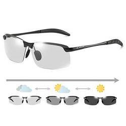 GXFCAI Wechselnde polarisierte Sonnenbrille Herren Polarisierte Outdoorbrille Männliche Brille Fahren Mode Sport G4V0 Chameleon 2023, Schwarz , Einheitsgröße von GXFCAI