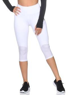 GYMSHARK Damen Pulse Cropped Leggings Farbe: Weiß; Größe: S von GYMSHARK