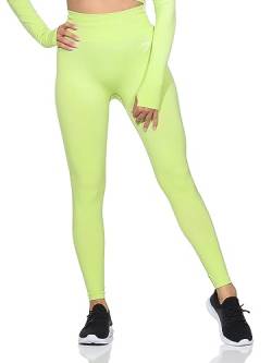 GYMSHARK Damen Vital Seamless 2.0 Leggings, Tights Farbe: Neongelb Meliert; Größe: L von GYMSHARK
