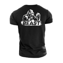 Beast Gorilla - Gym T-Shirt, Schwarz , L von GYMTIER