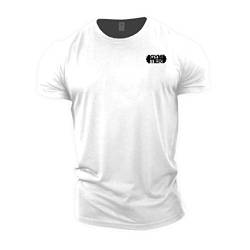 GYMTIER Bodybuilding-T-Shirt der Männer - Plain Badge - Fitness-Trainingsoberteil von GYMTIER