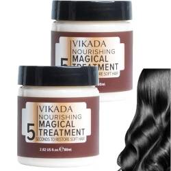 2 Pcs Vikada Nourishing Magical Treatment, 5 Seconds to Restore Soft Hair, Advanced Molecular Hair Root Treatment, Deep Conditioner for Dry Damaged Hair von GYORI
