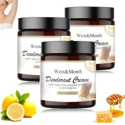 3 Pcs Propolis Lemongrass Deodorant Cream, Natural Deodorant Cream, Underarm Care Odor Removing Cream, for Reduce Sweat and Eliminate Smell von GYORI