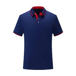 GYSAFJ Herren-Poloshirt für Herren, Gruppen-Shirt, kurzärmelig, Herren-Poloshirt, navy, 3X-Groß von GYSAFJ