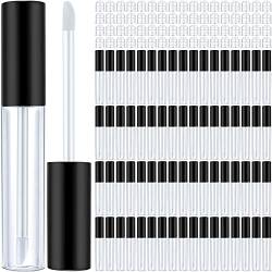 GYSURYB 100 Stück 10 Ml Leere Lipgloss-Röhrchen Aus Kunststoff, Lipgloss-Behälter, Durchsichtige, Nachfüllbare Mini-Lippenbalsam-Glanzbehälter-Flaschen von GYSURYB