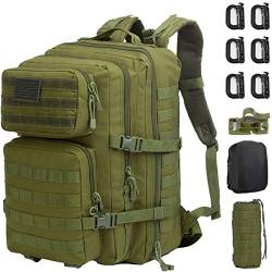 GZ XINXING Molle Assault Pack Militär-Rucksack, taktischer Armee, 45 l, Grün , Large, Laptop von GZ XINXING