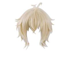 GZIRUE Blonde Kurze Gerade Perücke Haar Anime Seraph Mikaela Hyakuya Wig Cosplay Kostüm Perücken von GZIRUE