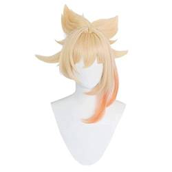 GZIRUE Gold Orange Perücke Haar für Yoimiya Wig Cosplay Anime Kostüm mit Perücke Kappe Wig Cap von GZIRUE