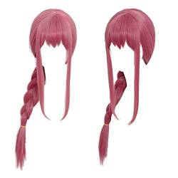 GZIRUE Rosa Lange Geflochtene Haar Zöpfe Braid für Makima Perücke Halloween Party Kostüm Men Women Cosplay Wig von GZIRUE