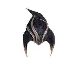 GZIRUE Schwarz Braun Kurz Perücke Haar für Gandamu Tanaka Cosplay Kostüm Halloween Party Wig Perücken von GZIRUE