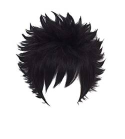 GZIRUE Schwarz Kurze Gerade Perücke Haar für Anime My Hero Dabi Toya Todoroki Cosplay Kostüm Mein Held BNHA Wig von GZIRUE