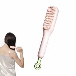 Self-Cleaning Anti-Static Massage Comb, Selbstreinigende Haarbürste, Haarbürste Antistatisch Skalierbare Anhebende Selbstreinigende Haarbürste, Massagehaarbürste, Antistatischer Massagekamm (rosa) von GZWY